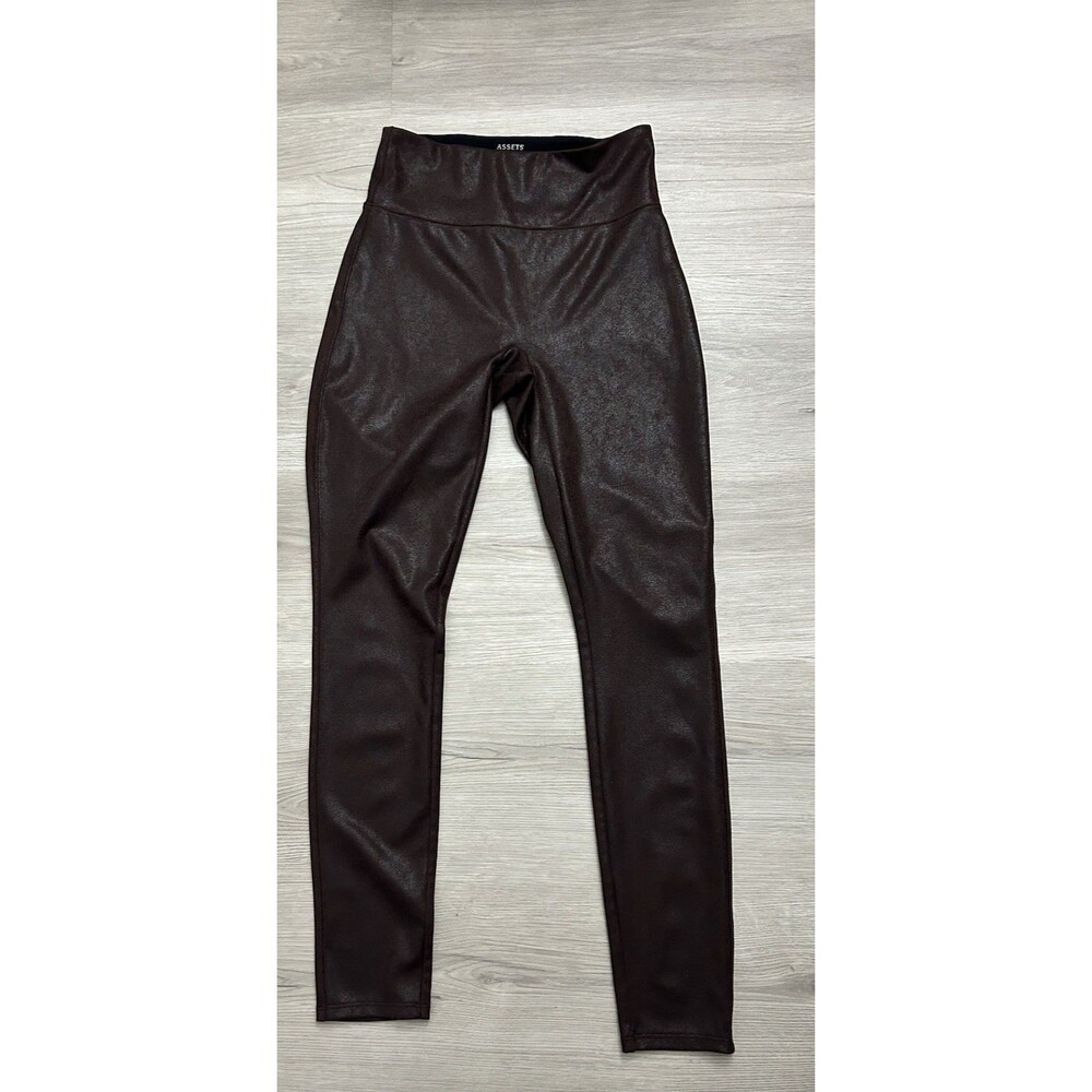 Spanx Skinny Leggings Women Stretch Lightweight Coated Pull on Pants medium
